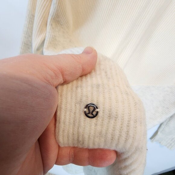 Lululemon Restful Intention Ribbed Sweater Dress Angel‎ Wing Cashmere Wool Blend - Picture 7 of 12